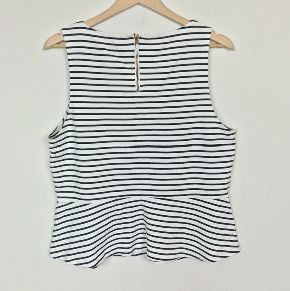 J. Crew Top Blouse Sleeveless Striped Sz: XL - Picture 3 of 6